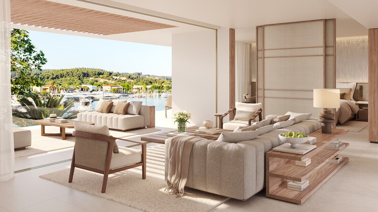 Two-Bedroom Residence Balcony Marina Front